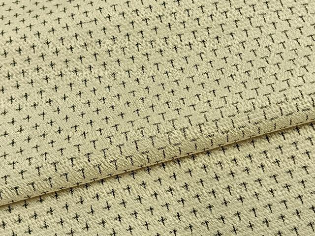 平和屋着物▽本塩沢 単衣 十字絣 正絹 逸品 AAAW7719fy