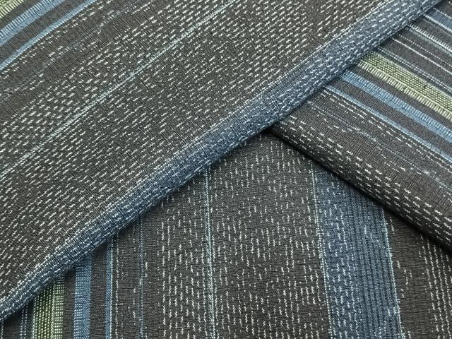 平和屋着物▽上質な紬 単衣 間道 正絹 逸品 AAAW7729fy