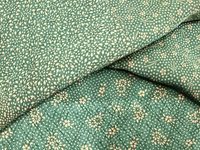 平和屋着物▽上質な小紋 単衣 横段草花文 正絹 逸品 AAAW7747fy