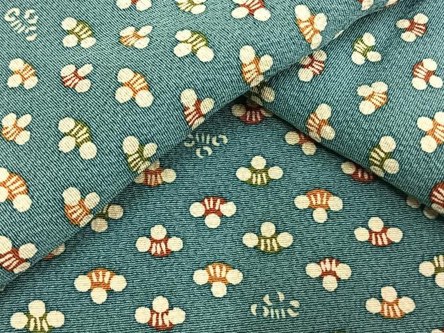 平和屋着物▽上質な小紋 単衣 型染め 舞花文 正絹 逸品 AAAW7775fy