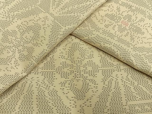 平和屋着物▽本場大島紬 単衣 白大島 幾何学文様 正絹 逸品 AAAW7798fy