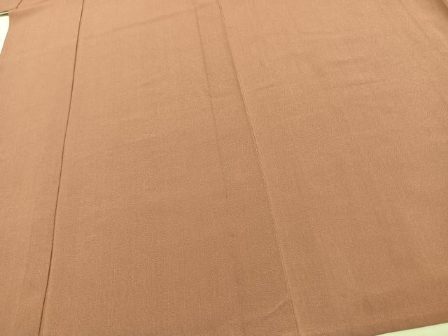 平和屋着物▽色無地 単衣 洗朱色 洗える着物 AAAW7807fy