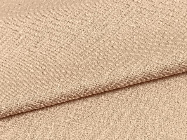 平和屋着物▽色無地 単衣 紗綾形地紋 洗柿色 洗える着物 AAAW7808fy