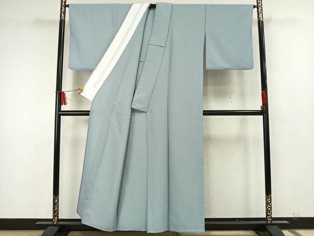 平和屋着物▽色無地 単衣 水色 洗える着物 AAAW7809fy