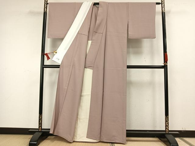 平和屋着物▽洗える最高級着物 <英>はなぶさ謹製 色無地 単衣 枯野色 AAAW7819fy