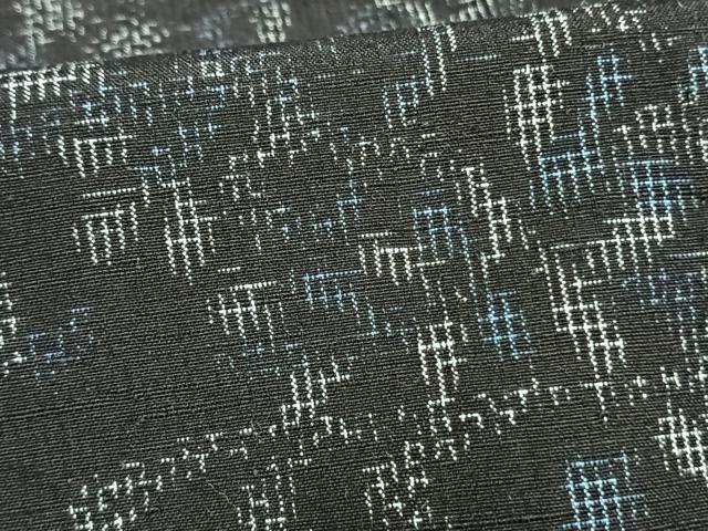 平和屋着物▽上質な紬 単衣 風景文 正絹 逸品 AAAW7841fy