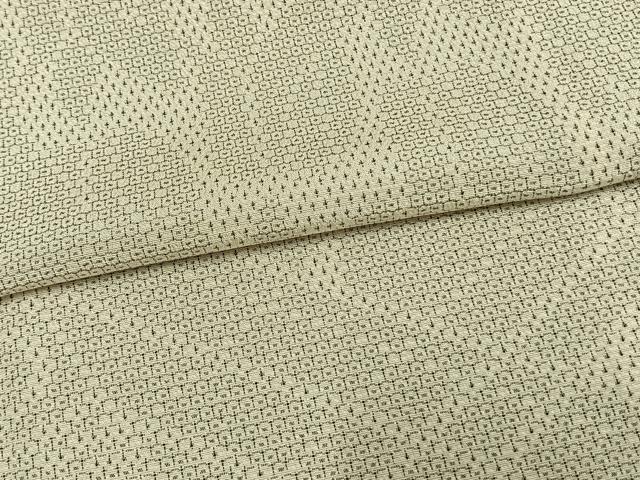 平和屋着物▽本塩沢 単衣 110亀甲 吉祥文 正絹 逸品 AAAW7848fy
