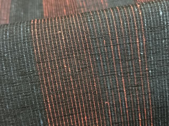平和屋着物▽上質な紬 単衣 間道 正絹 逸品 AAAW7858fy