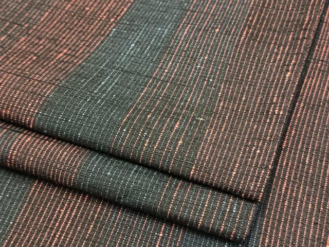 平和屋着物▽上質な紬 単衣 間道 正絹 逸品 AAAW7858fy