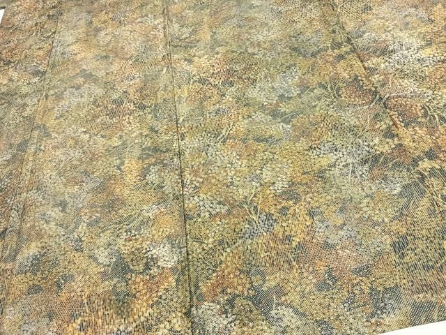 平和屋着物▽本場染大島紬 江戸小紋 単衣 霞文 正絹 逸品 AAAW7871fy