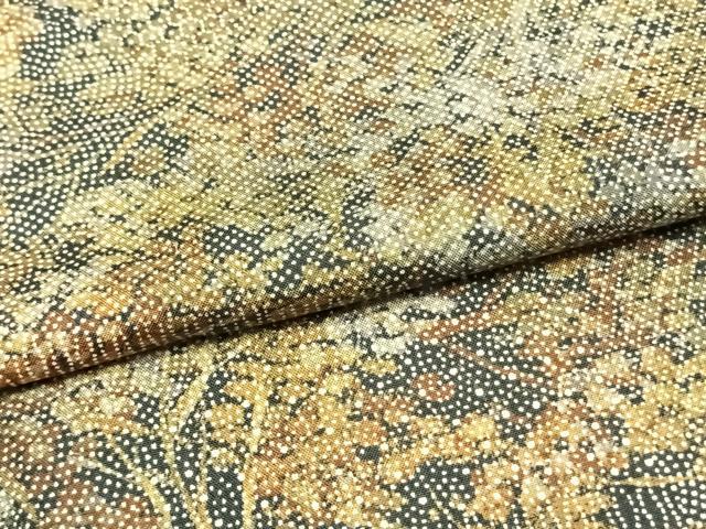平和屋着物▽本場染大島紬 江戸小紋 単衣 霞文 正絹 逸品 AAAW7871fy