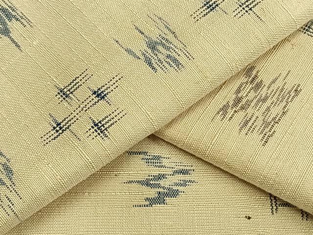 平和屋着物▽上質な紬 単衣 琉球絣 正絹 逸品 AAAW7881fy
