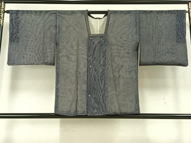 平和屋着物▽道行コート スリーシーズン 春夏秋 塵除け 紗 手描き 草花文 銀彩 正絹 逸品 AAAW7891fy