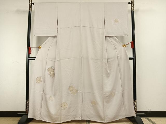 平和屋着物▽訪問着 単衣 吉祥花文 金銀糸 正絹 逸品 AAAW7893fy