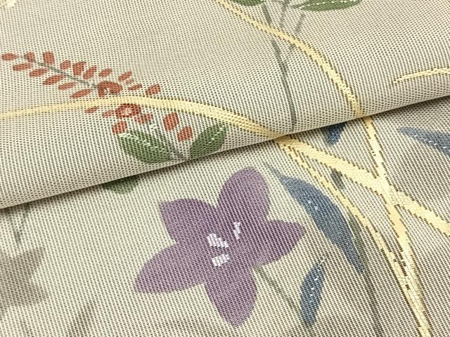 平和屋着物▽訪問着 無双 紗袷 紗×紗 手描き 草花文 正絹 逸品 AAAW7896fy