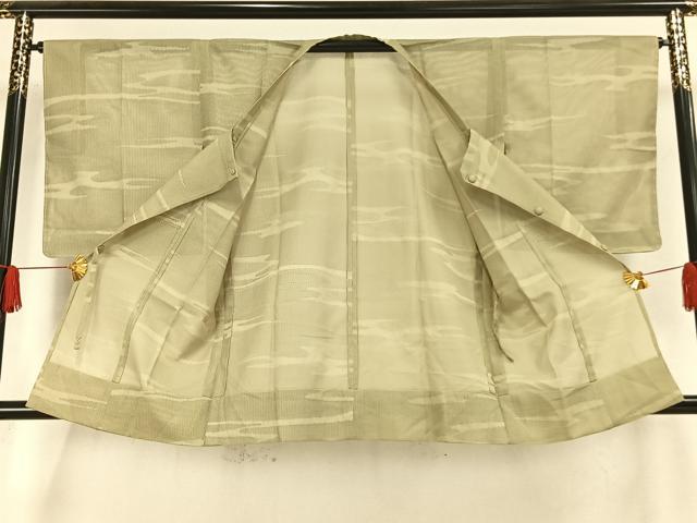 平和屋着物▽道行コート スリーシーズン 春夏秋 塵除け 霞文 正絹 逸品 未使用 AAAW7901fy