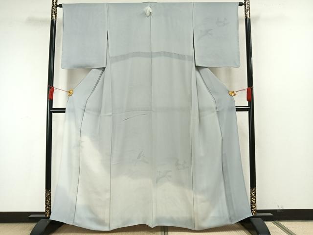 平和屋着物▽訪問着 無双 紗袷 紗×絽 手描き 立波飛鳥文 正絹 逸品 未使用 AAAW7919fy