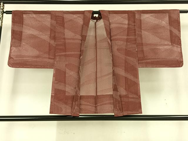 平和屋着物▽羽織 スリーシーズン 春夏秋 塵除け 幾何学文様 正絹 逸品 未使用 AAAW7986fy