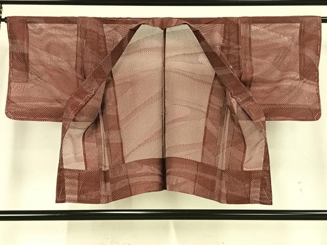 平和屋着物▽羽織 スリーシーズン 春夏秋 塵除け 幾何学文様 正絹 逸品 未使用 AAAW7986fy