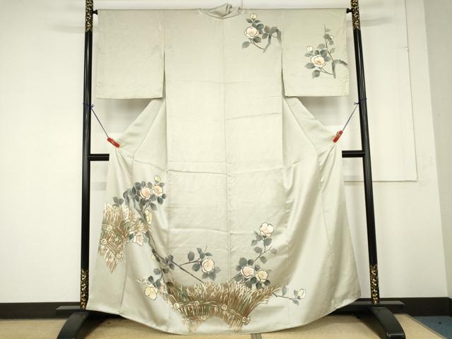 平和屋着物●訪問着 枝椿文 正絹 逸品 AAAW8113ma