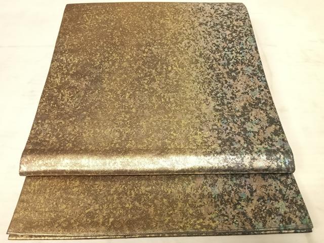 平和屋着物◎六通柄袋帯 霞文 引箔 正絹 逸品 AAAW8954yx