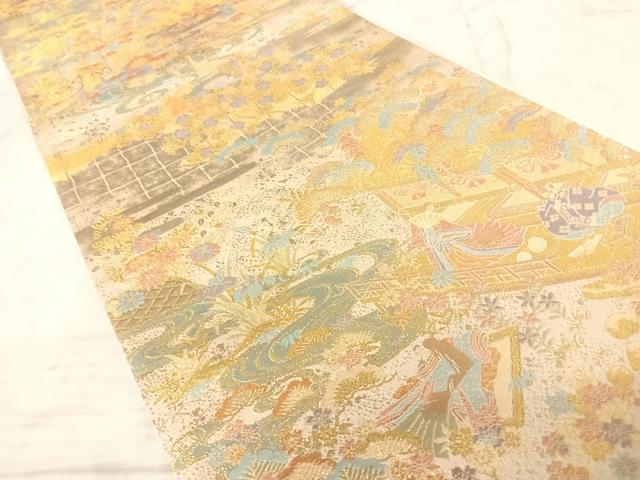 平和屋着物◎六通柄袋帯 万巻錦 金糸 正絹 逸品 AAAW8971yx