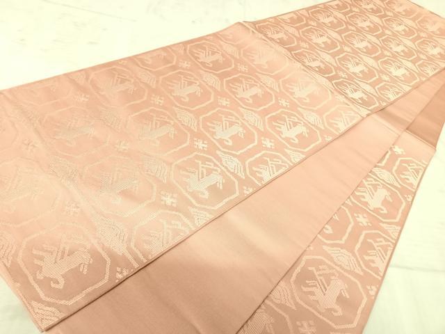 平和屋着物◎六通柄袋帯 鳥 正絹 逸品 AAAW8983yx