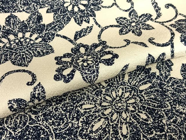 平和屋着物●銀座もとじ 訪問着 藍 菊唐草文 たとう紙付き 正絹 逸品 AAAW9179zg