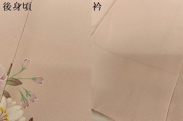 平和屋着物●訪問着 友禅 手描き 松竹梅風景花文 暈し染め 金彩 正絹 逸品 AAAW9217zg