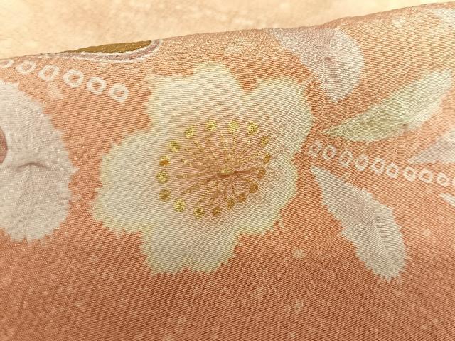 平和屋着物●訪問着 友禅 絞り 花筏文 暈し染め 金彩 正絹 逸品 AAAW9226zg