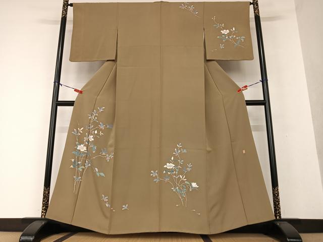 平和屋着物●訪問着 友禅作家物 枝花文 正絹 逸品 AAAW9259zg