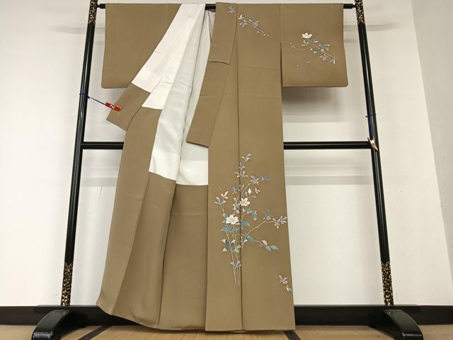 平和屋着物●訪問着 友禅作家物 枝花文 正絹 逸品 AAAW9259zg