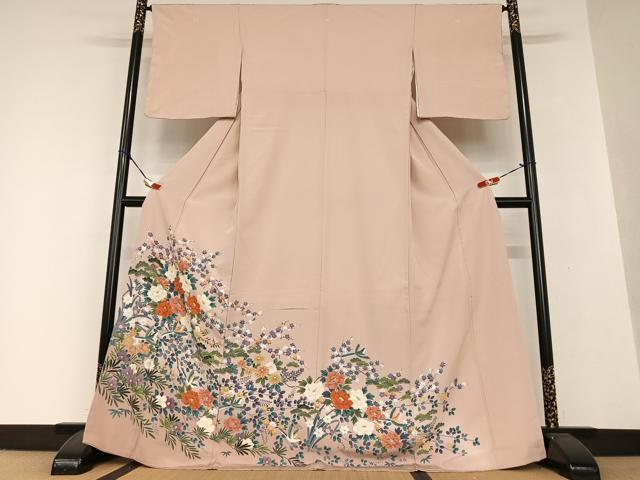 平和屋着物●豪華色留袖 友禅 花鳥文 暈し染め 正絹 逸品 AAAW9280zg