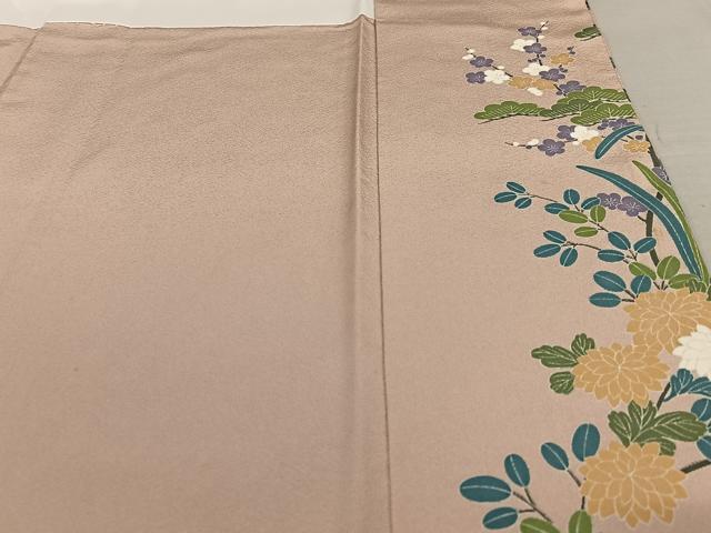 平和屋着物●豪華色留袖 友禅 花鳥文 暈し染め 正絹 逸品 AAAW9280zg