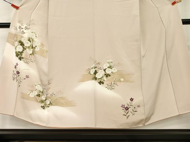 平和屋着物●訪問着 草花文 暈し染め 金彩 正絹 逸品 AAAW9283zg