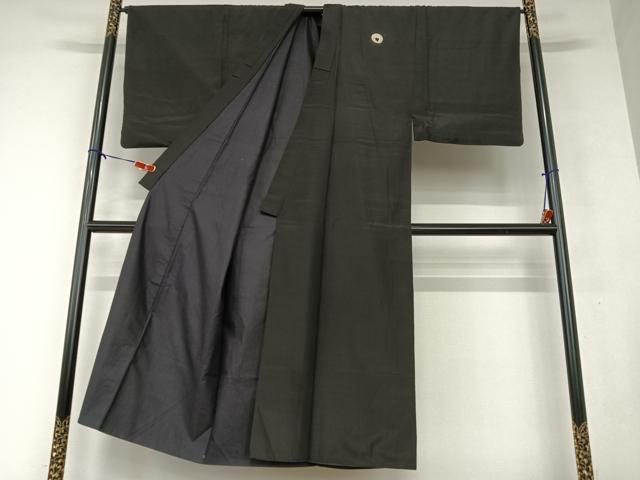 平和屋着物●男性 黒紋付き 正絹 逸品 AAAW9295zg
