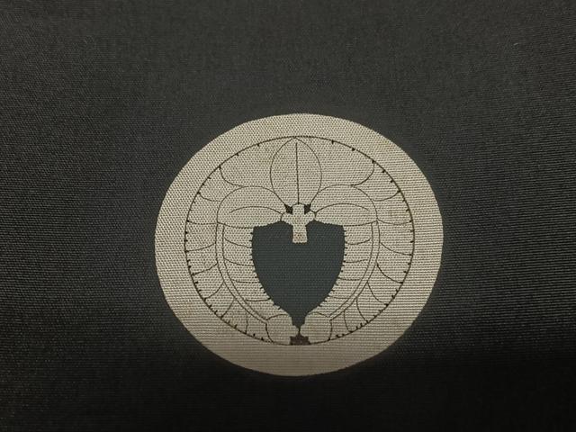 平和屋着物●男性 黒紋付き 正絹 逸品 AAAW9295zg