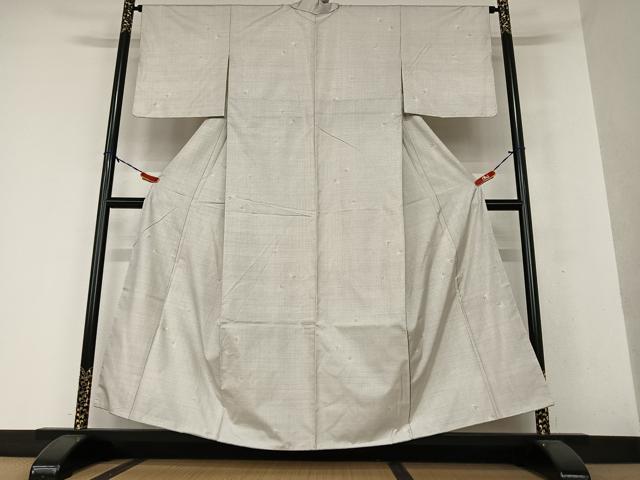 平和屋着物●本場大島紬 白大島 カタス7マルキ 舞桜 正絹 逸品 AAAW9334zg