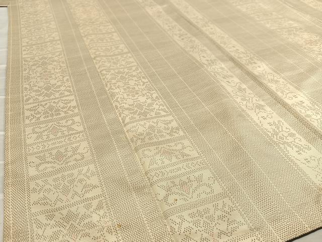 平和屋着物●上質な紬 草花間道 正絹 逸品 AAAW9340zg