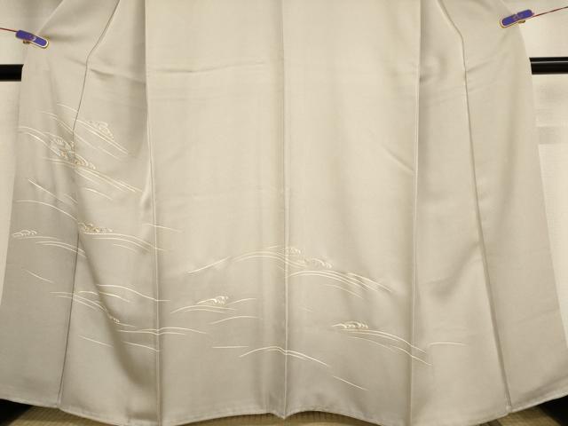 平和屋着物●室町 京正 訪問着 友禅 駒刺繍 波文様 金糸 正絹 逸品 AAAZ3010np