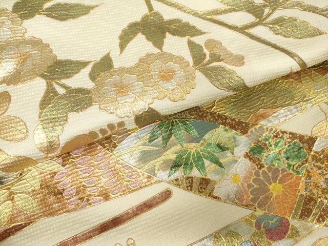 平和屋着物●洗える最高級着物 <英>はなぶさ謹製 色留袖 蔓帯枝花文 金銀彩 AAAW9415br