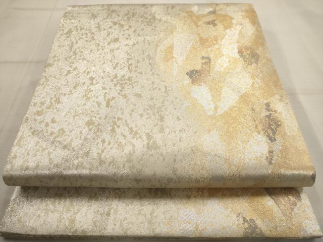 平和屋着物◎六通柄袋帯 霞文 引箔 正絹 逸品 AAAW9667dt