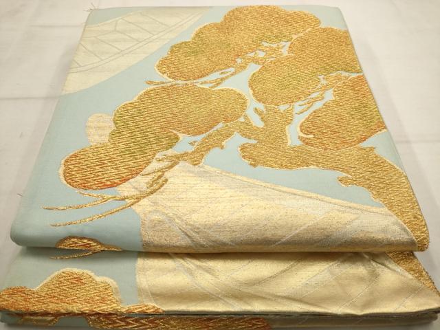 平和屋着物◎六通柄袋帯 枝松文 金糸 正絹 逸品 AAAW9669dt