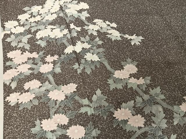平和屋着物●訪問着 友禅 枝花文 たたき染め 三越扱い 正絹 逸品 AAAX0011np