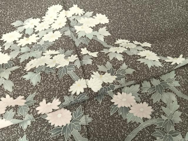 平和屋着物●訪問着 友禅 枝花文 たたき染め 三越扱い 正絹 逸品 AAAX0011np