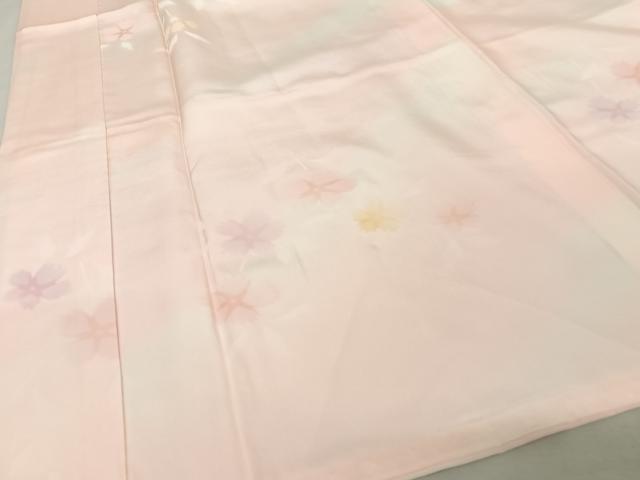 平和屋着物●長襦袢 袷 草花文 暈し染め 正絹 逸品 AAAX0031np