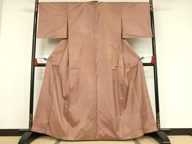 平和屋着物●本場染大島紬 霞文 正絹 逸品 AAAX0105np