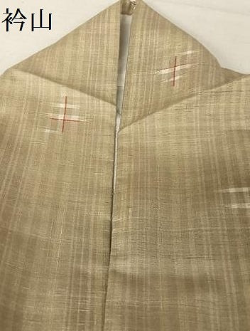 平和屋着物●上質な紬 井桁絣文様 正絹 逸品 AAAX0172np