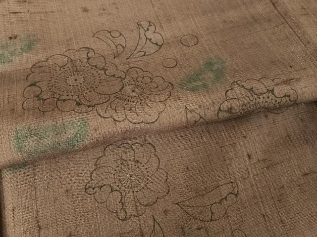 平和屋着物●訪問着 作家物 紬地 辻が花 正絹 逸品 AAAX0194np