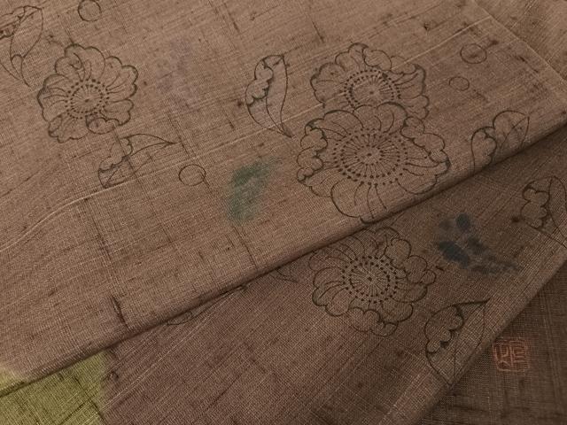 平和屋着物●訪問着 作家物 紬地 辻が花 正絹 逸品 AAAX0194np